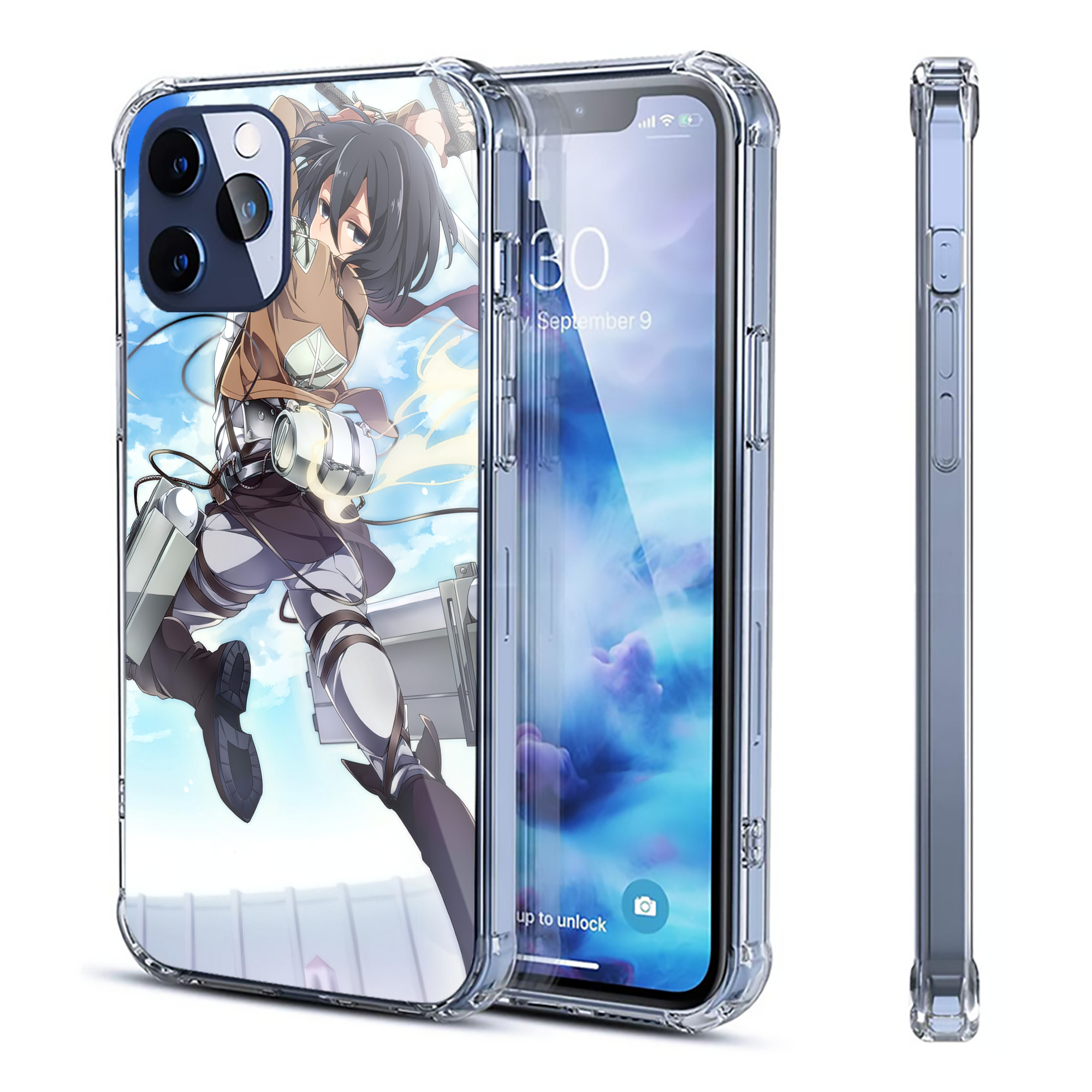 （画像用） 進撃の巨人 Attack on Titan 【iPhone 12シリーズ対応】透明スマホケース（クリアソフトケース）